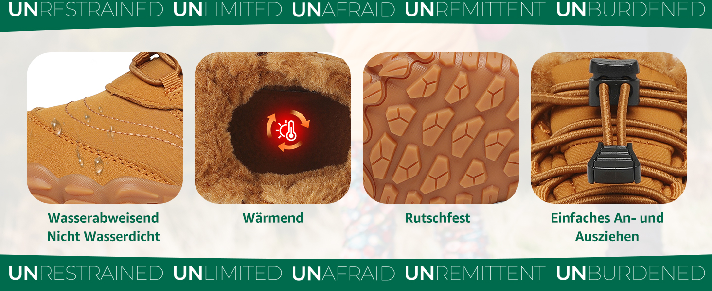 Дитячі зимові шкарпетки-черевики Saguaro, теплі, з підкладкою, для прогулянок, розмір 26-36, коричневі