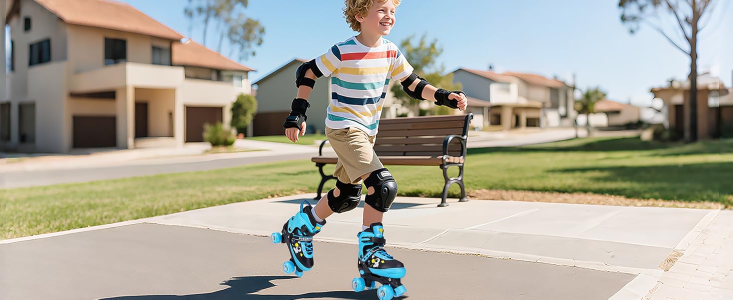 Дитячі ролики Kinder Rollschuhe, блакитні, регульовані, для дівчаток та хлопчиків, розмір 32-36 EU