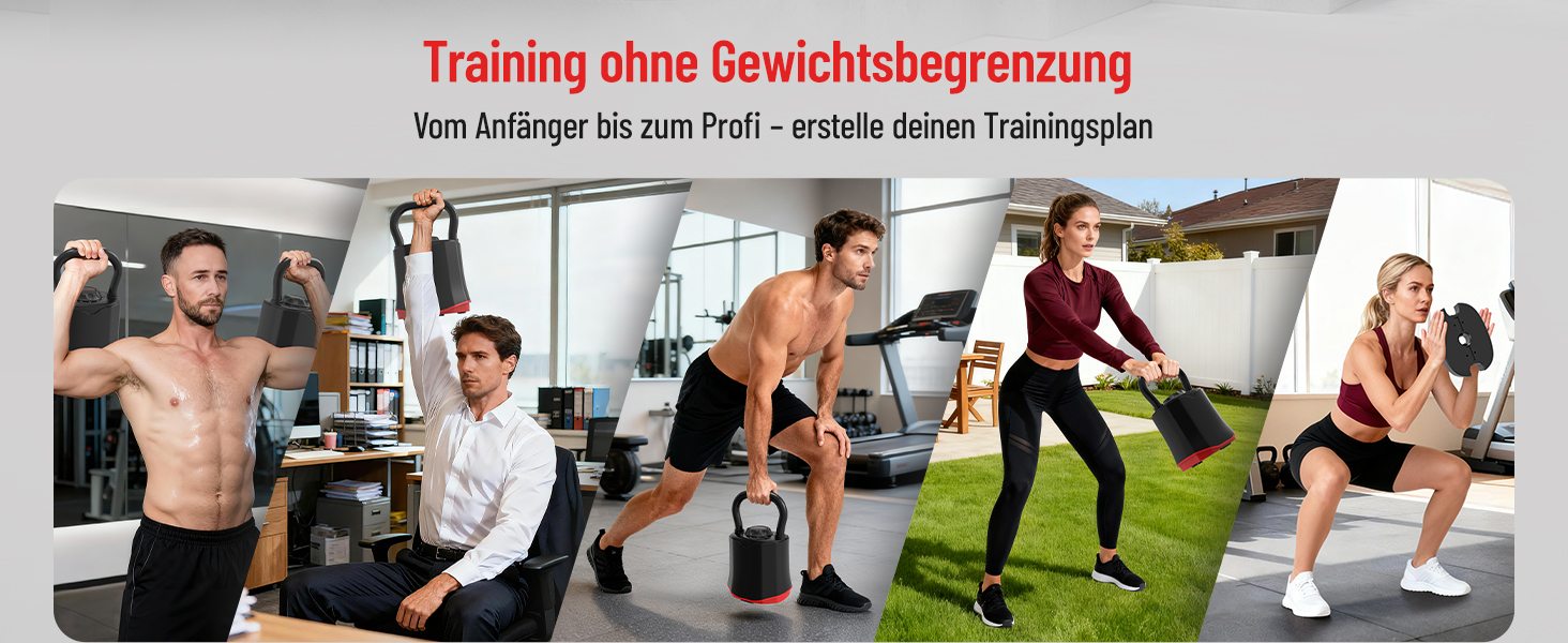 HXD-ERGO Регульована гантель-гиря 6-в-1 (3–18 кг) з швидкою зміною ваги, широким руків'ям, компактна для дому та залу, чорна