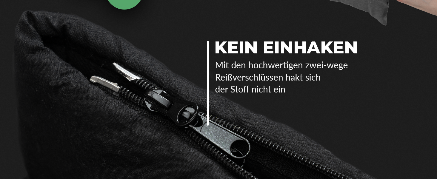 Спальний мішок туристичний, 100% бавовна, до -3°C з подушкою. Підходить для жінок та чоловіків. Розмір 75x190 см, 3-4 сезони, теплий, чорний.
