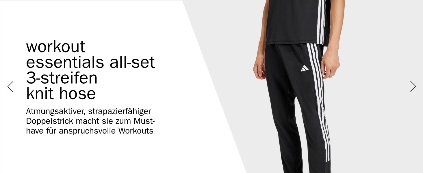 Чоловічі спортивні шорти adidas Workout Essentials Base 3 Stripes Woven, чорні з білими смугами