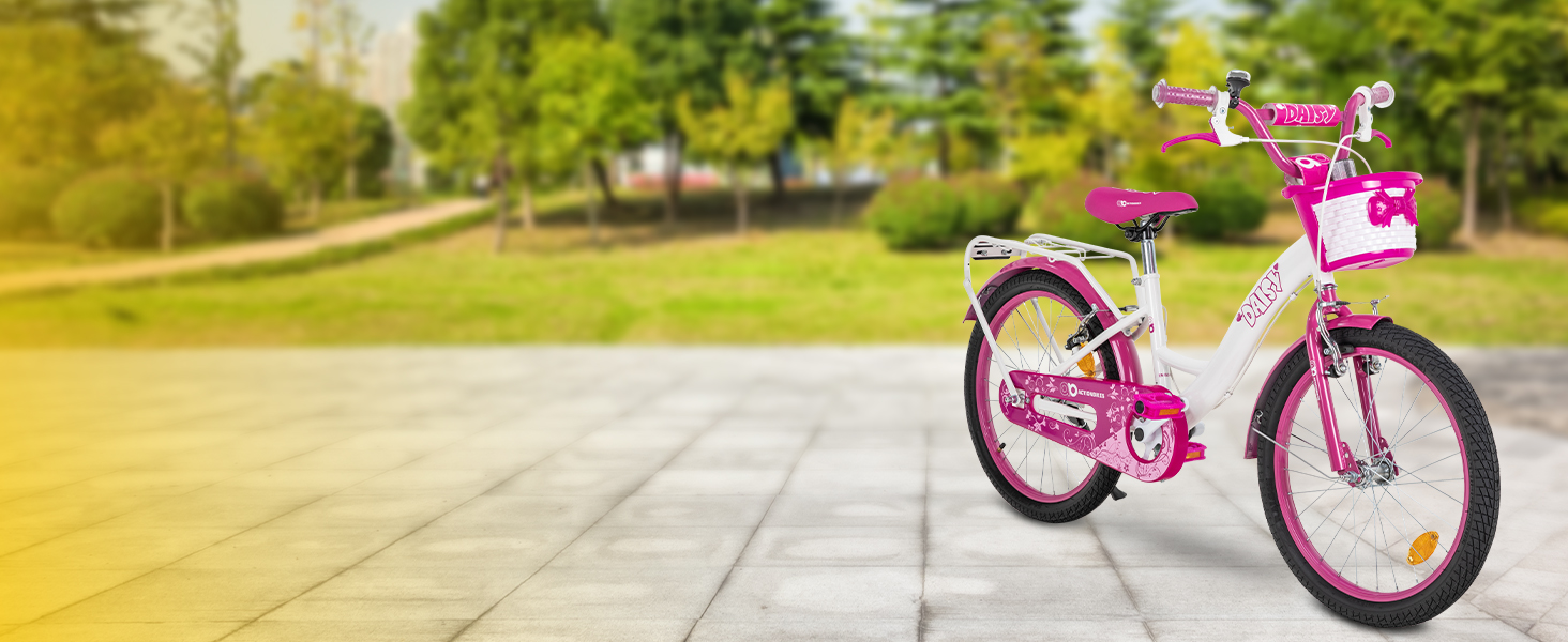 Дитяче велосипед Actionbikes Daisy | 12, 16, 20 дюймів - V-Brake гальма - захист від бруду спереду та ззаду - велосипед для дітей 2-9 років, для дівчаток та хлопчиків