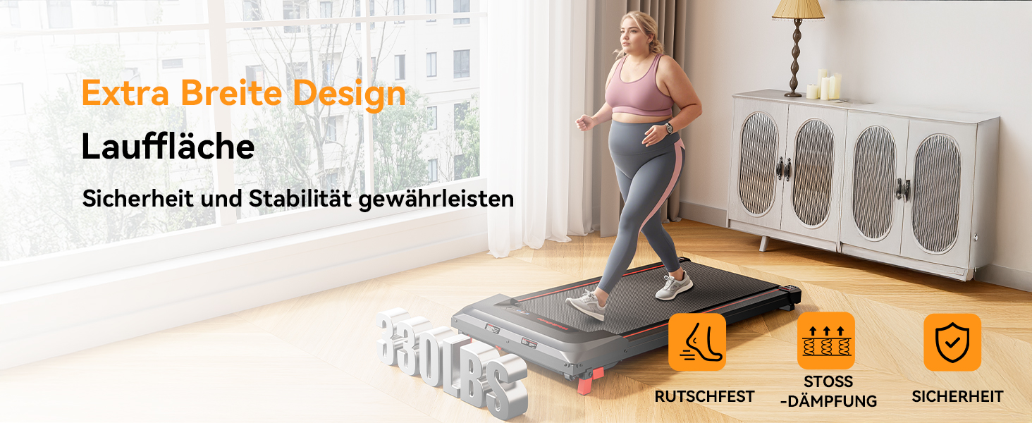 Біговий доріжка з нахилом 5%, компактна під стіл для дому та офісу, портативна бігове обладнання з LED дисплеєм, пульт дистанційного керування, вантажопідйомність 150 кг, 2.5HP, тихий двигун, чорний