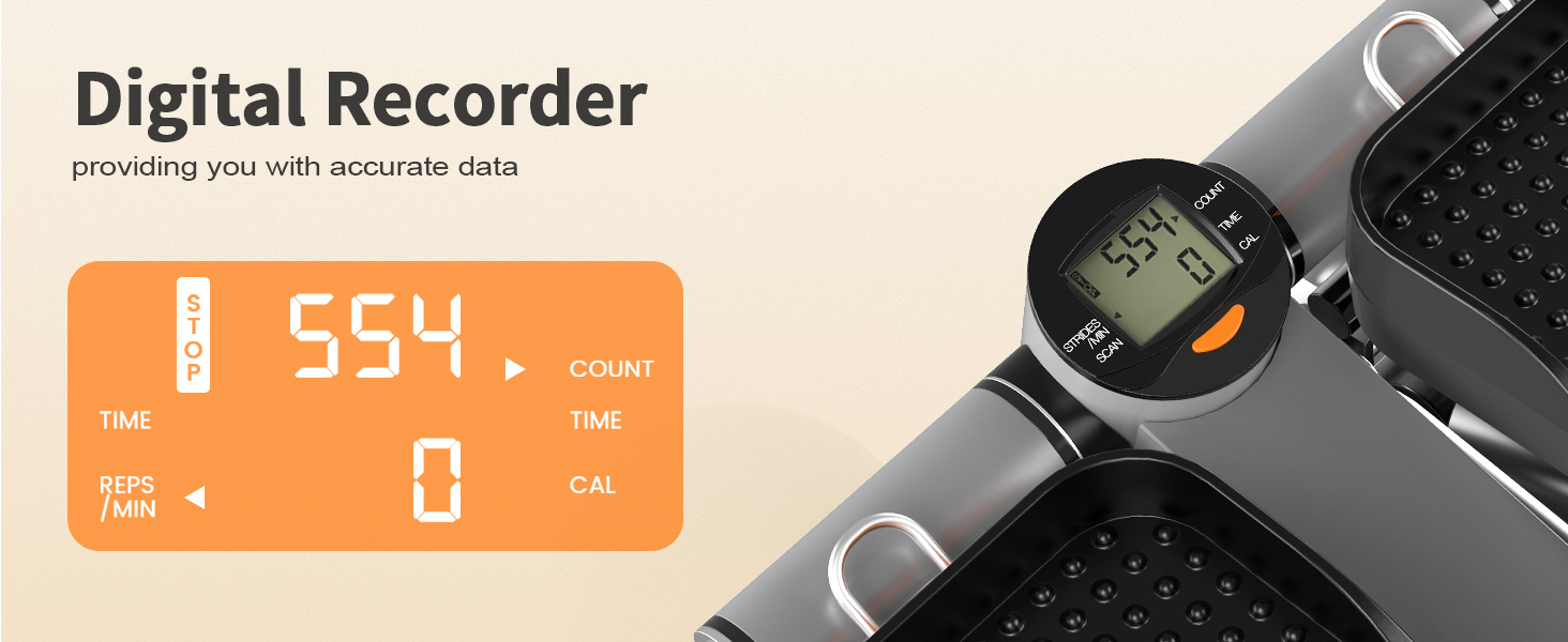 Степпер Sportsroyals Up-Down-Twister для дому з тросами та LCD дисплеєм, до 150 кг