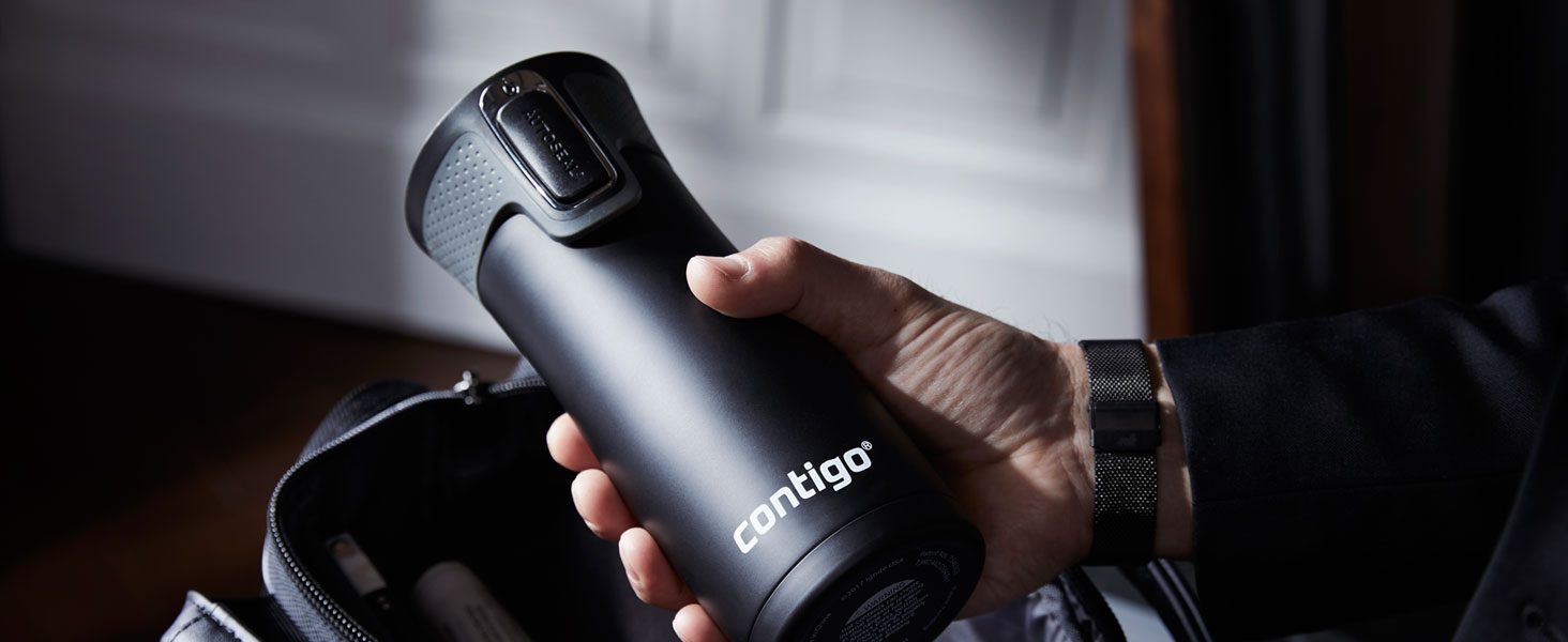Термокухоль Contigo West Loop Autoseal 470 мл, нержавіюча сталь, для подорожей, чорний