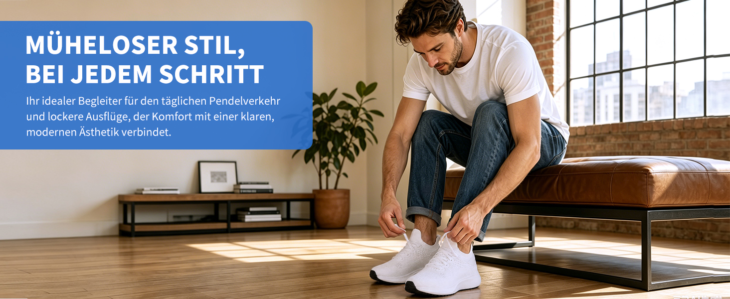 Чоловічі спортивні кросівки Giniros Slip-on: легке дихаюче взуття для бігу, тенісу та повсякденного носіння, білі, розмір 44 EU