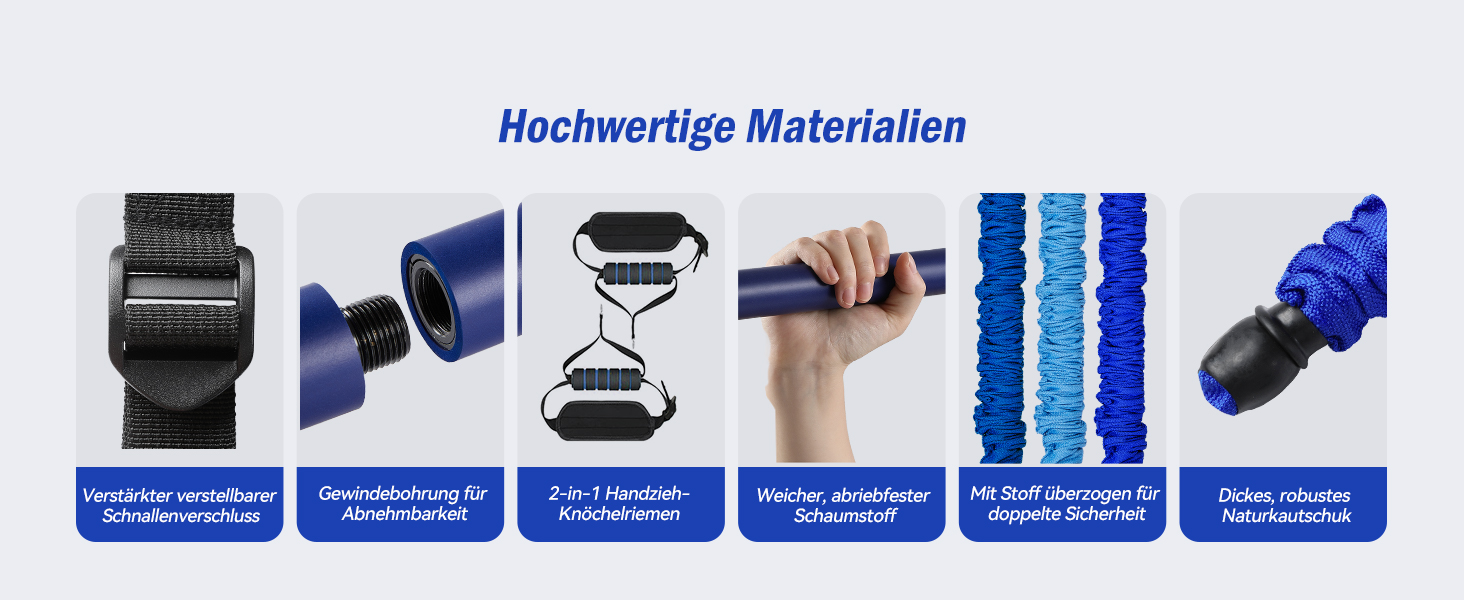Набір еластичних стрічок для фітнесу та пілатесу з регульованою штангою, 20-360lbs, для дому