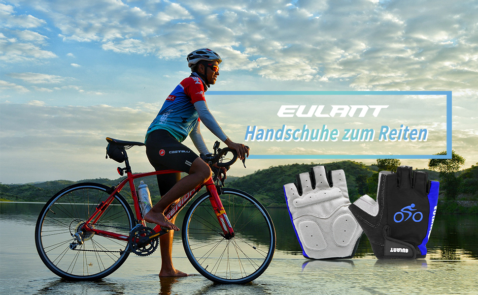 Велосипедні рукавички ONTYZZ: фітнес, тренування, для жінок та чоловіків, спортивні, безпальцеві, XL, блакитні