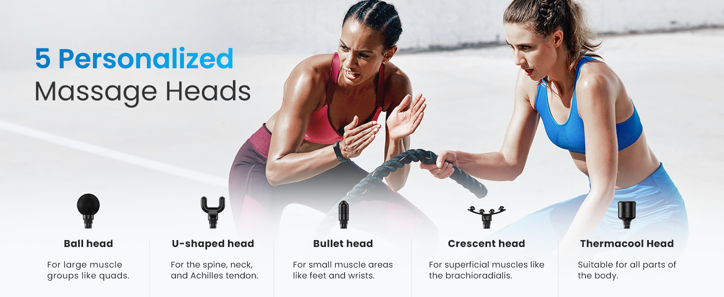 Масажер RENPHO з підігрівом та охолодженням, Bluetooth та станцією зарядки. Перкусійний масаж глибоких тканин для м'язів. Active+ Thermacool Deluxe