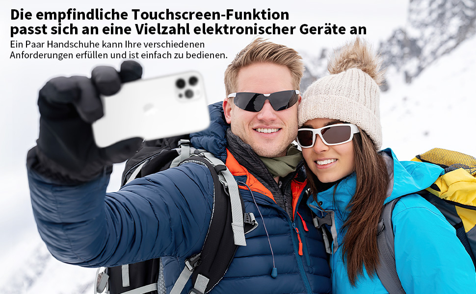 Рукавички для велосипедистів зимові чоловічі та жіночі. Теплі, водонепроникні, з сенсорним екраном. Ідеальні для катання на велосипеді, лижах, бігу та роботи.