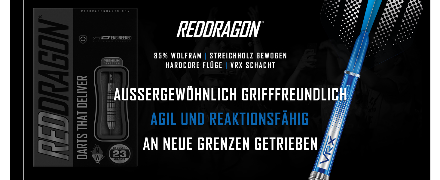 Набір дротиків RED DRAGON Defenders 22 г/24 г з крилами та стеблами