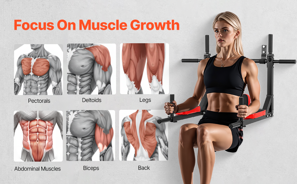 Кімнатна турнік VEVOR, турнік для дому, турнік для фітнесу, турнік для верхньої частини тіла, Power Tower Set, до 200 кг