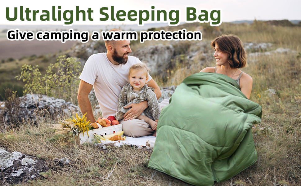 Легкий літній спальний мішок, 680г, 190 x 75 см, компактний, для кемпінгу