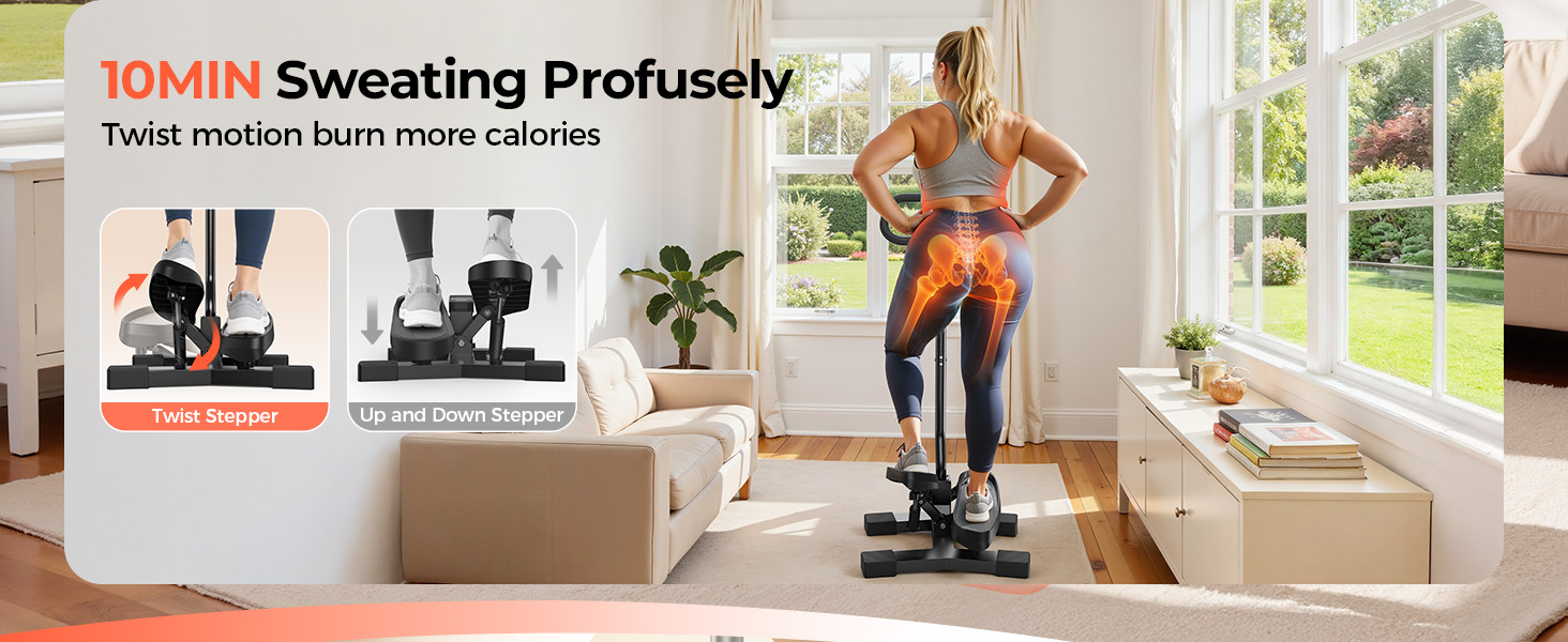 Сходи для тренувань Sportsroyals – степпер з тросами для тренування ніг, рук та сідниць, для дому та офісу