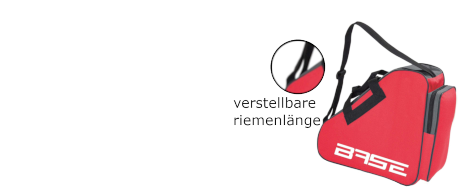 Сумка для ковзанів BASE Skatebag - зелено-червона з ручками та регульованим ременем