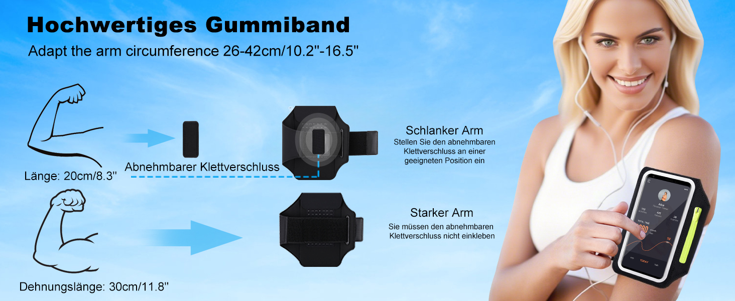 Спортивний браслет для телефону Universal, Тримач для телефону для бігу з навушниками та кишенею. Підходить для iPhone 16 Pro Max/15 Pro/14 Pro/13/12/11. Кишеня для телефону для бігу та тренувань. До 6.9 дюймів (A - Зелений замок)