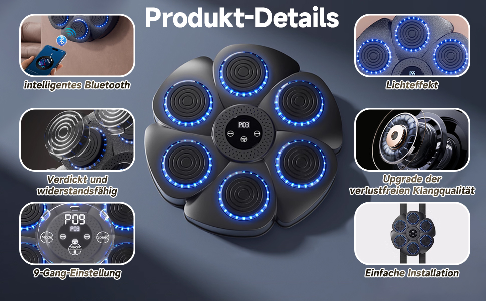 Музична бокс-машина Togieeii з Bluetooth та LED-екраном: бокс для дорослих та дітей