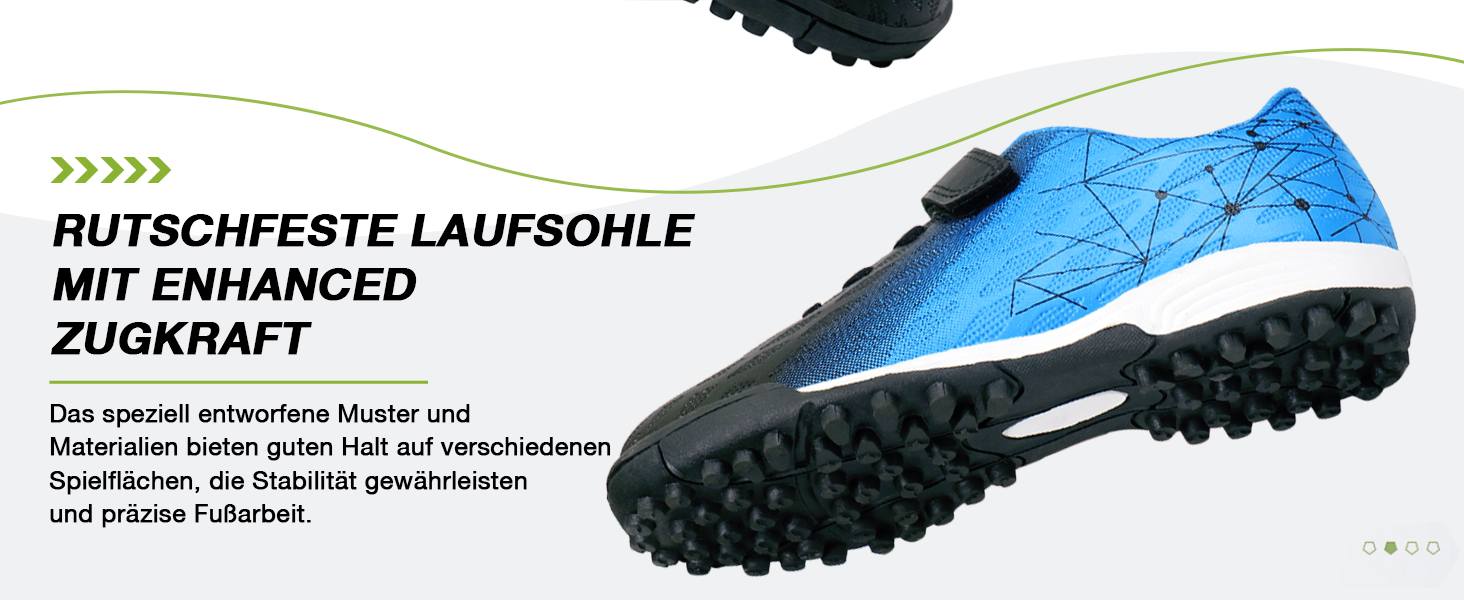 Дитячі футбольні бутси JABASIC для штучного покриття, для хлопчиків та дівчаток, розмір EU 25, кольори: морський, лимонний, помаранчевий, блакитний