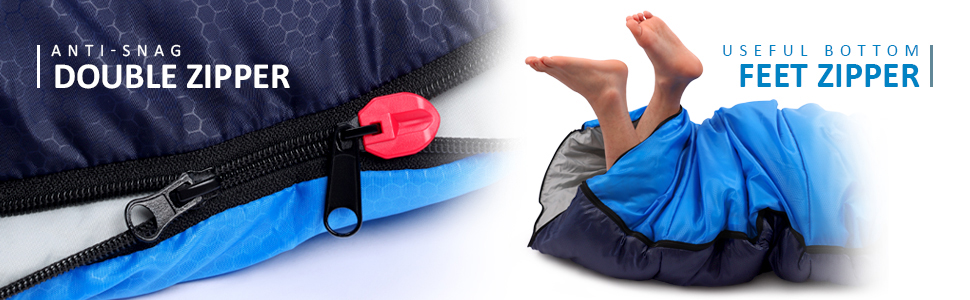 Спальний мішок SAIL XL для великих людей, 3-4 сезони, 1,6-2,7 кг, легкий, водонепроникний, для кемпінгу та подорожей