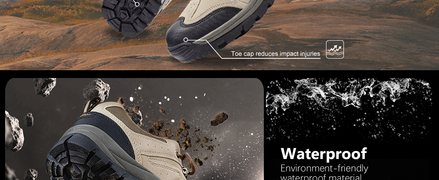 Черевики для хайкінгу CC-Los, водонепроникні, чоловічі, зручні, легкі, дихаючі, розмір 40-48, коричневі