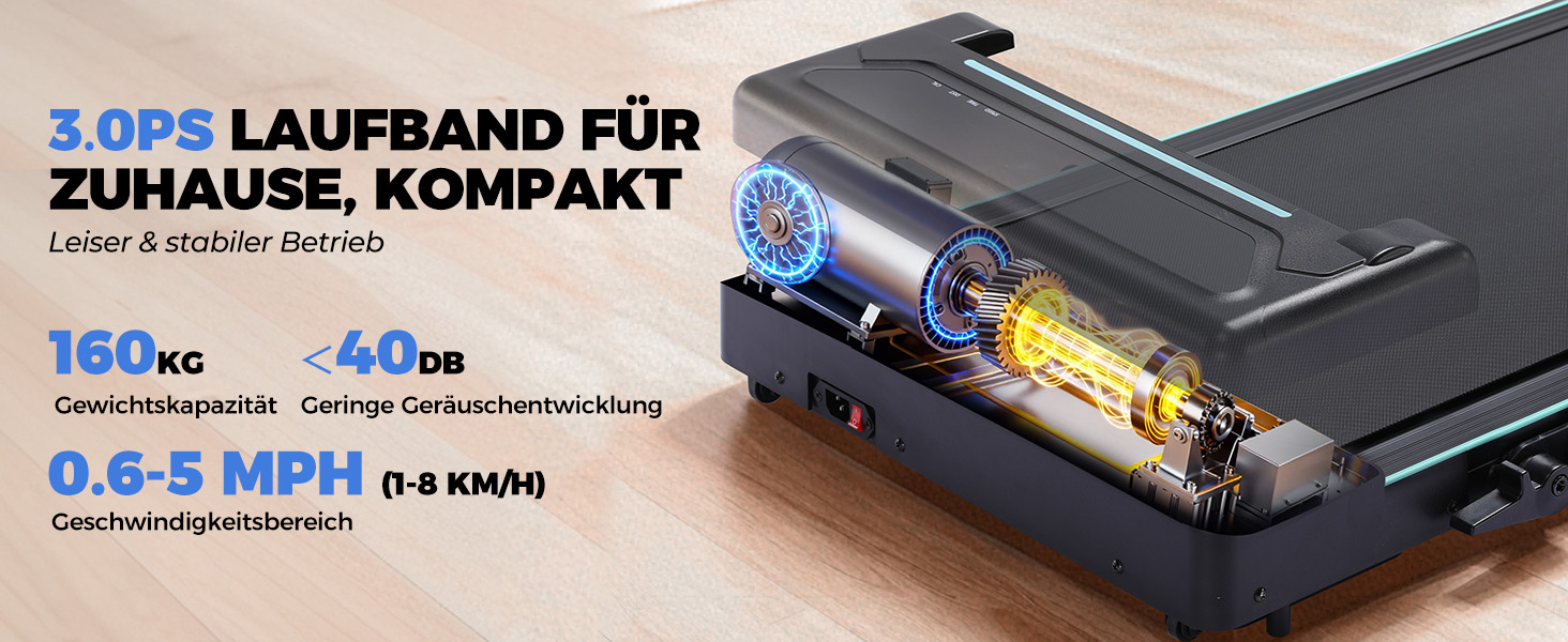 GTPLAYER Ходунка для ходьби, біговий доріжки для дому, складана з LED-дисплеєм та пультом, регульовані підлокітники, двигун 2.5 PS, фітнес, тренування, домашній фітнес, зелений