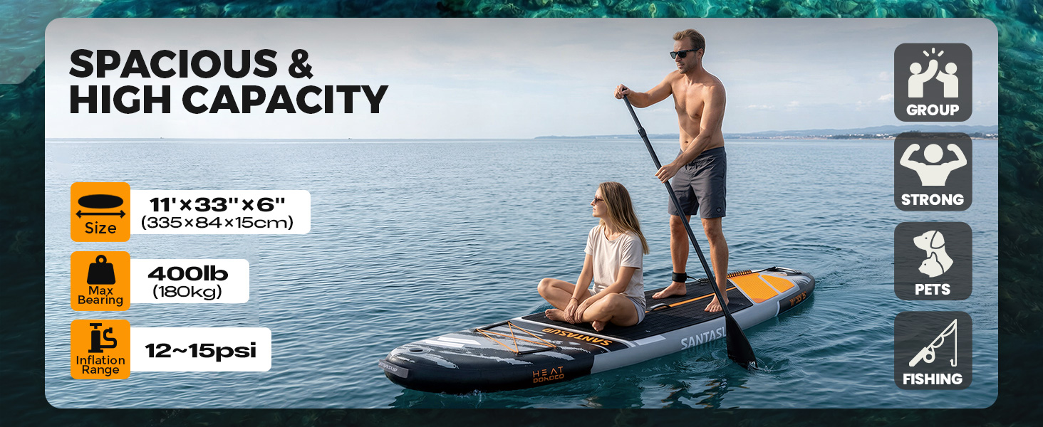 SUP дошка надувна Stand Up Paddle Board 320/335 см з комплектом аксесуарів: весло, насос, рюкзак, ліш, гермосумка, для дорослих