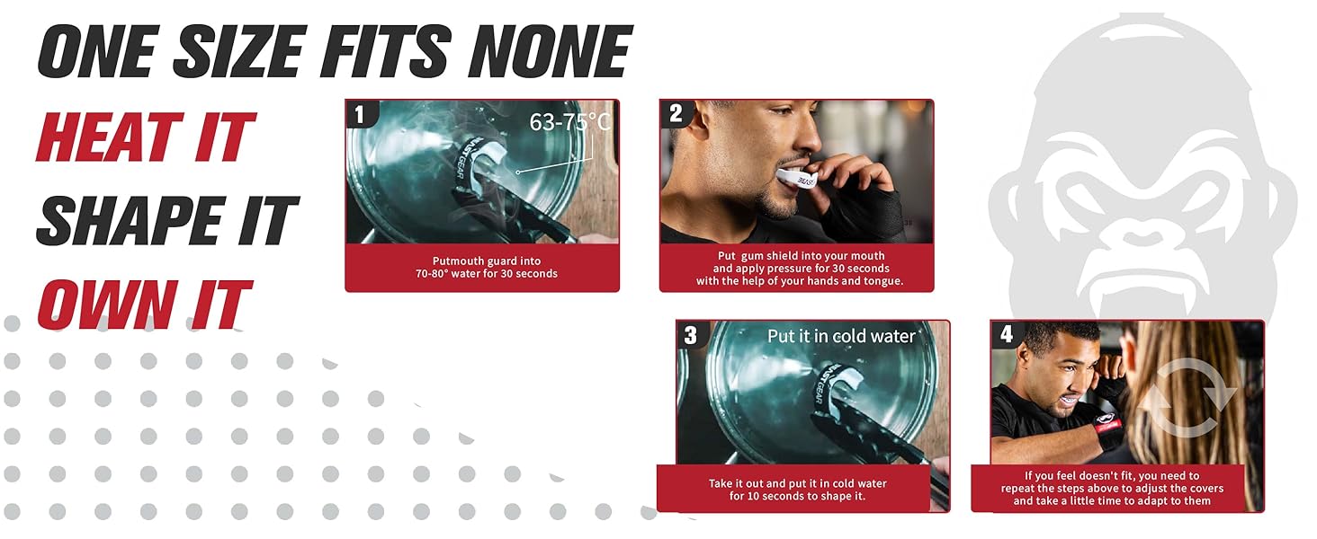 Захисна капа Beast Gear - для боксу, MMA, регбі, кікбоксингу, джудо, карате, хокею та бойових мистецтв. Зручна коробка для зберігання. Захищає зуби, ясна та щелепу. Білий.