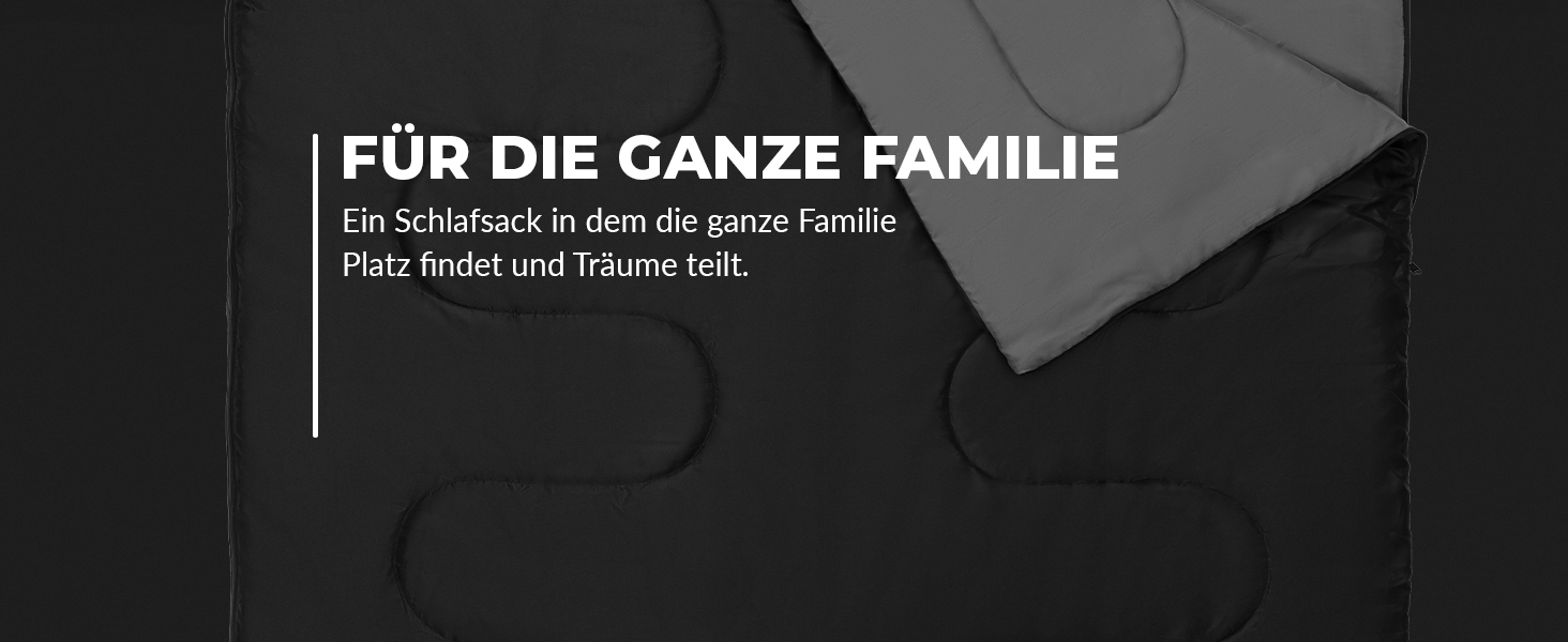 Спальний мішок для кемпінгу з капюшоном до -3°C з подушкою - теплий зимовий та літній спальник 3-4 сезони (75 x 220 см) - туристичний спальник для жінок та чоловіків (чорний, 280GSM)