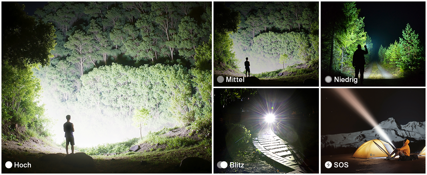 Ліхтар LED BUCASA 1000000 Люмен, XHP70.2, USB, Тактичний, IP67, 5 режимів, для кемпінгу та надзвичайних ситуацій