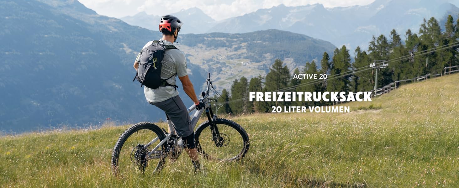Туристичний рюкзак 20 л Active 20 Premium з вентильованою спинкою, дощовиком і кріпленням для питної системи, з дихаючої 3D Air Mesh, для трекінгу та походів