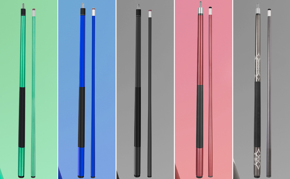 Набір для більярду Kmise Pool-Stick Set: професійний кий для більярду, 147 см, чорний. Підходить для гри вдома, в барі та в клубі.