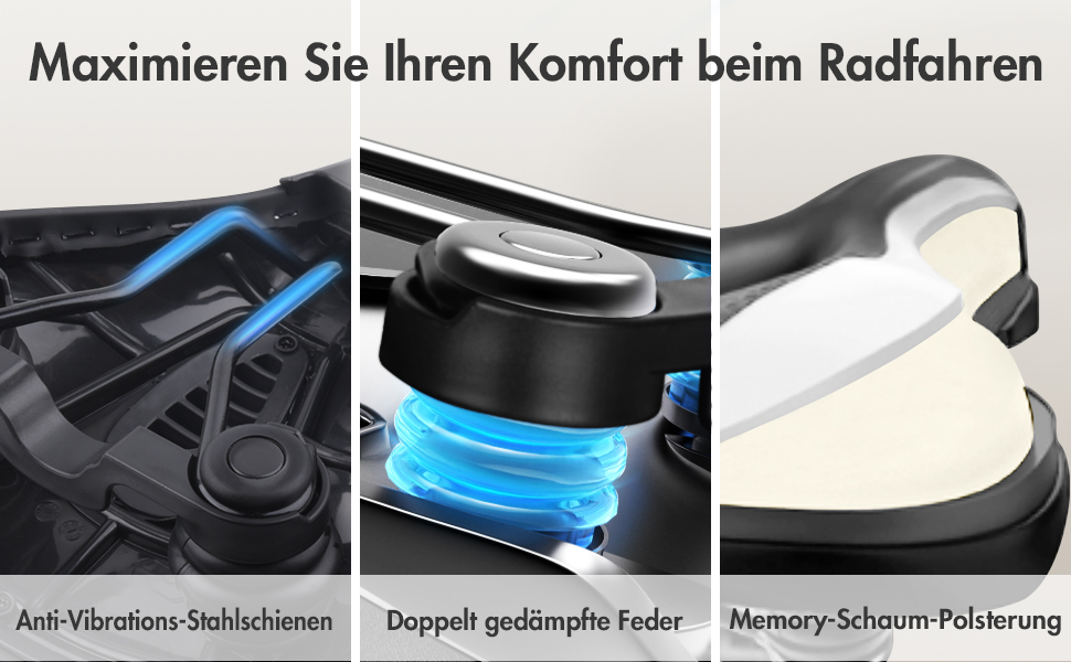 Зручний велосипедний сідло LEMEGO для чоловіків та жінок: широке, ергономічне, з гелевим наповнювачем. Підходить для MTB, шосе, електровелосипедів та міських велосипедів