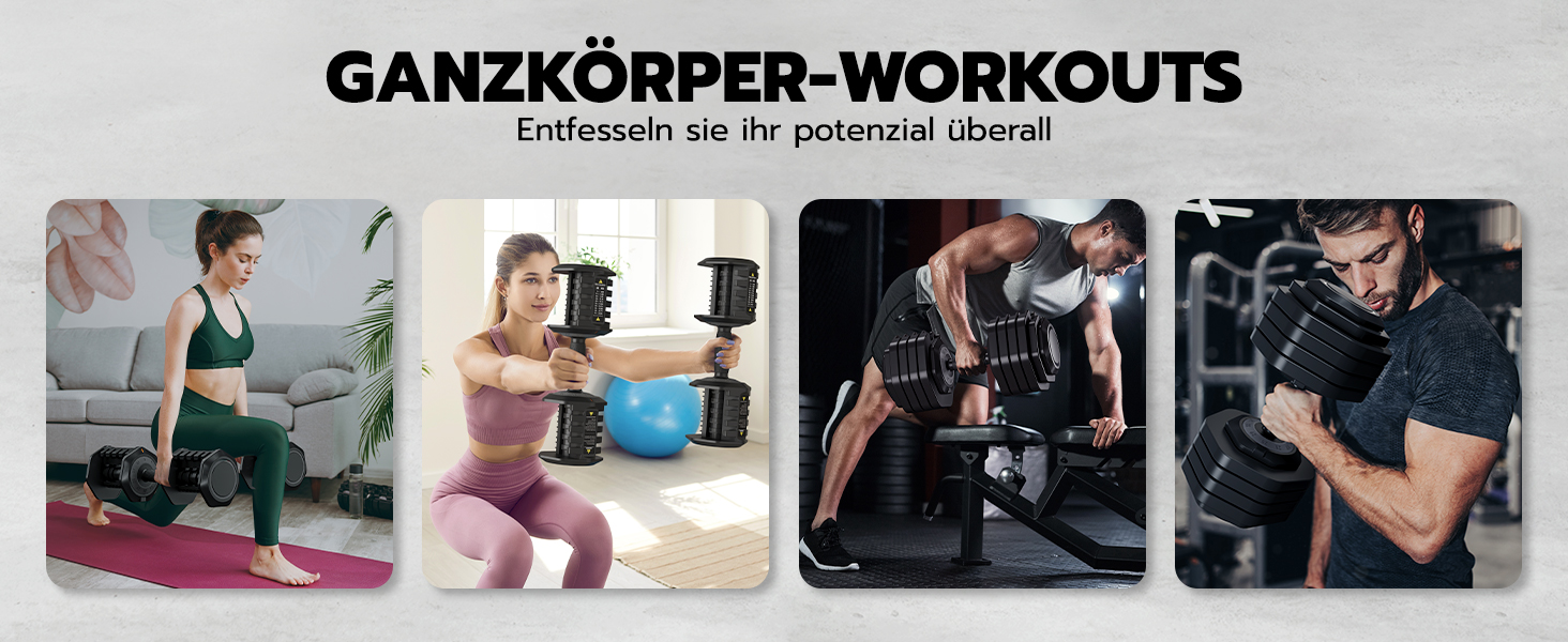 Набір гантелей Dripex: 11 кг, 24.5 кг, 41 кг. Регульовані диски, антиковзні ручки, підставка. Для фітнесу, окремо або пара. 41 кг x2 (10 рівнів налаштування)