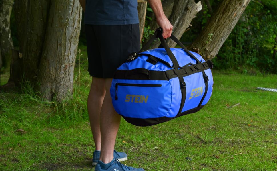 Водонепроникна сумка для подорожей 2 в 1 (рюкзак) STEIN Metro, ПВХ-тент, 40 л, синя