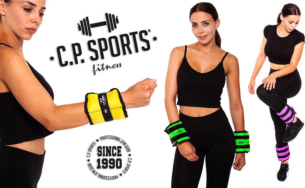 Важкі манжети C.P. Sports (2 шт.) для зап'ястя та щиколотки | Ваги для рук та ніг, 0,5-8 кг | Для фітнесу, бігу, силових тренувань, залу