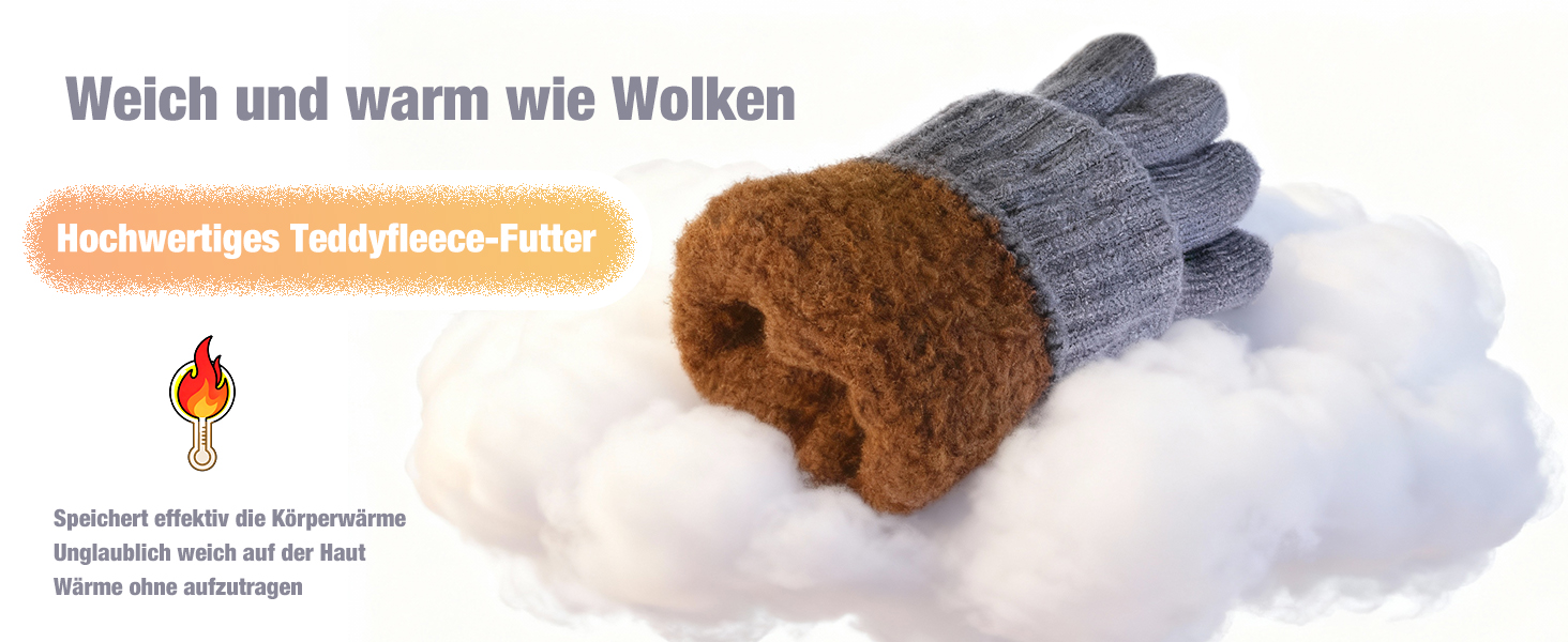 Зимові рукавички Origem для чоловіків та жінок. Теплі рукавички з вовни з підкладкою з флісу, сенсорні, для спорту та активного відпочинку. Чорний колір.