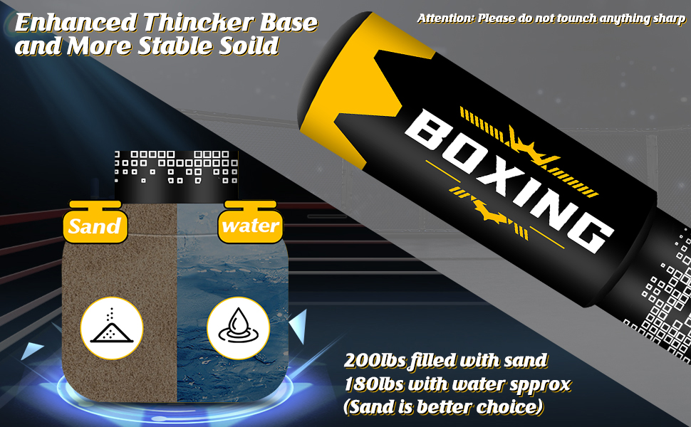 Boxsack YORWHIN для дорослих: 180 см, самонадувний, з рукавичками та помпою для MMA, муай-тай, фітнесу