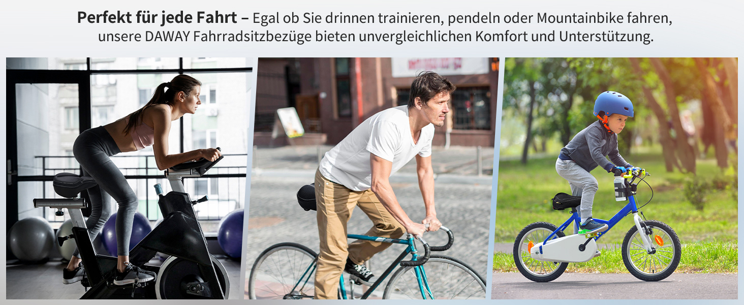 Покриття на сидіння велосипедного крісла Daway з силіконовим гелем та піною Memory Foam - XL/L/M/S, 30 x 27 см, чорний