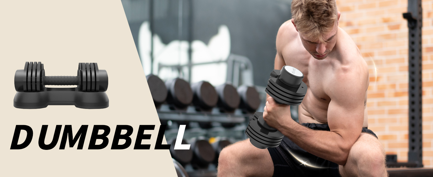 Регульовані гантелі ATIVAFIT - гантелі з антиковзним покриттям та підставкою, для дому, фітнесу та тренувань (1/2 шт.)