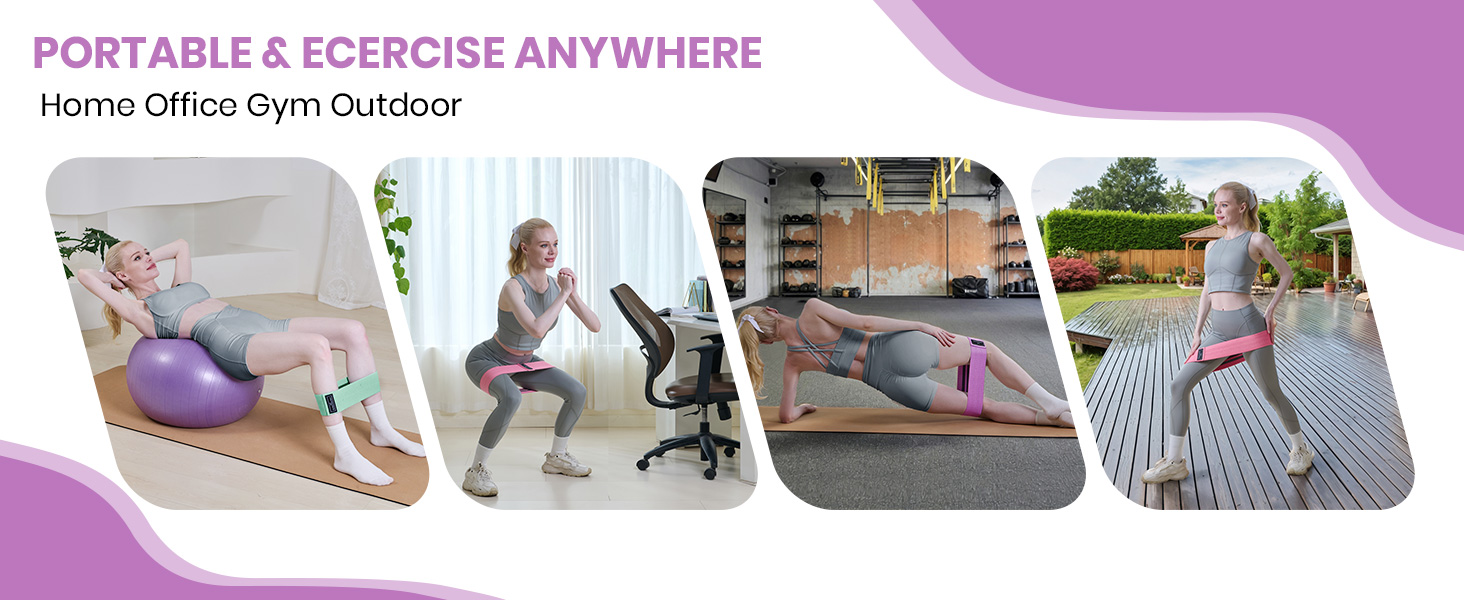 Набір еластичних стрічок для фітнесу Good Nite 3 шт. для тренування сідниць та ніг. Ідеально для йоги, пілатесу та фітнесу вдома. Підходить для чоловіків та жінок