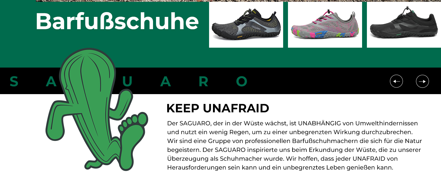 SAGUARO Unisex Барфут взуття для активного відпочинку та тренувань помаранчевого кольору, розмір 44 EU