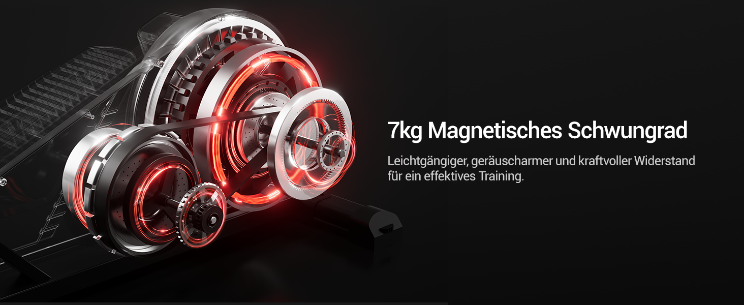 UMAY Еліптичний тренажер для дому з 16 рівнями опору, тихий магнітний еліпс, довжина кроку 40 см, датчики пульсу, LCD-дисплей, максимальне навантаження 159 кг (ET70)