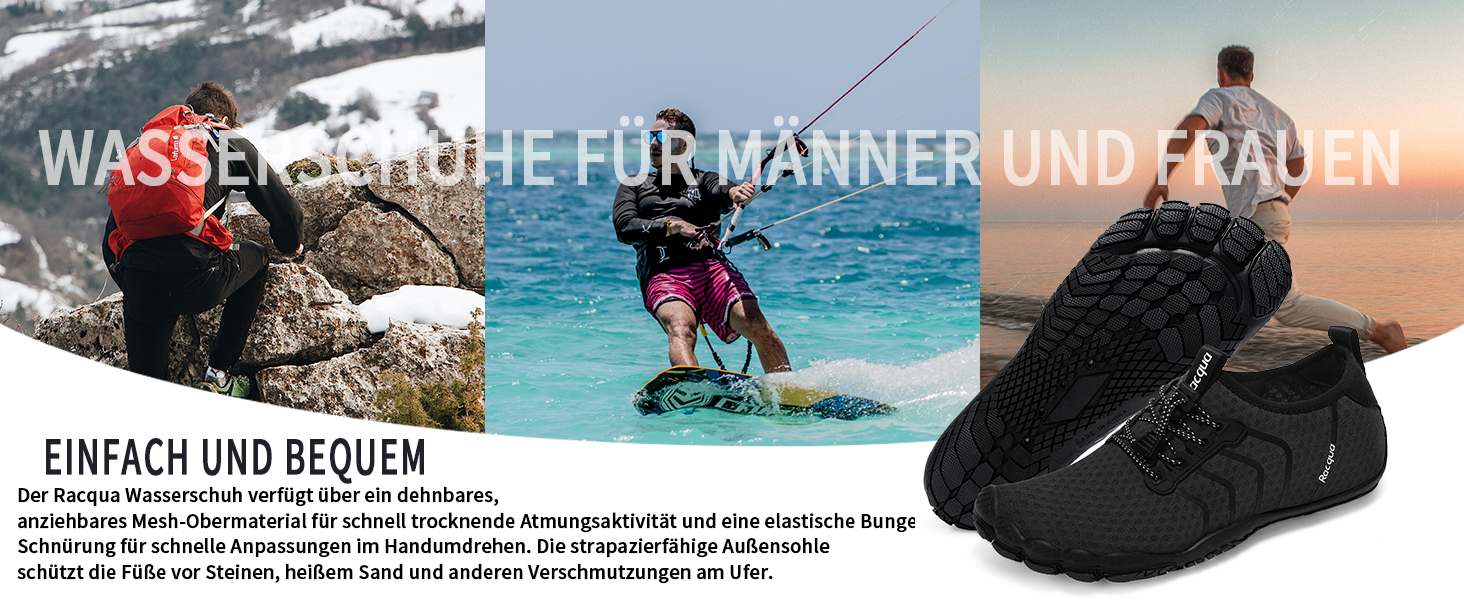 Чоловічі та жіночі водяні шльопанці з сітчастої тканини без шнурівків, 45 EU, Wz111eu, чорний