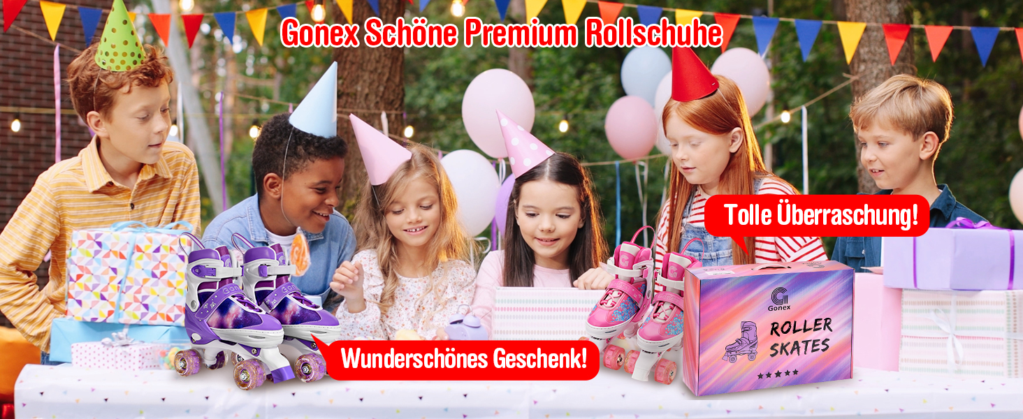 Роликові ковзани Gonex регульовані, світлові, для дівчаток та хлопчиків, розмір 35-38 (33-36)