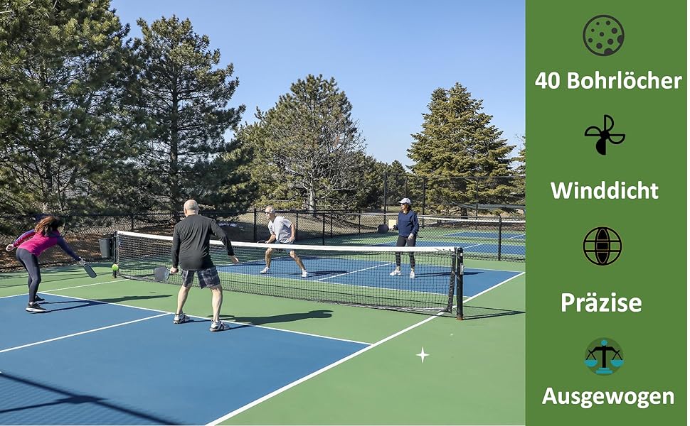 Набір з 6 зелених м'ячів для піклболу, стандартного розміру та ваги, сертифіковані USAPA