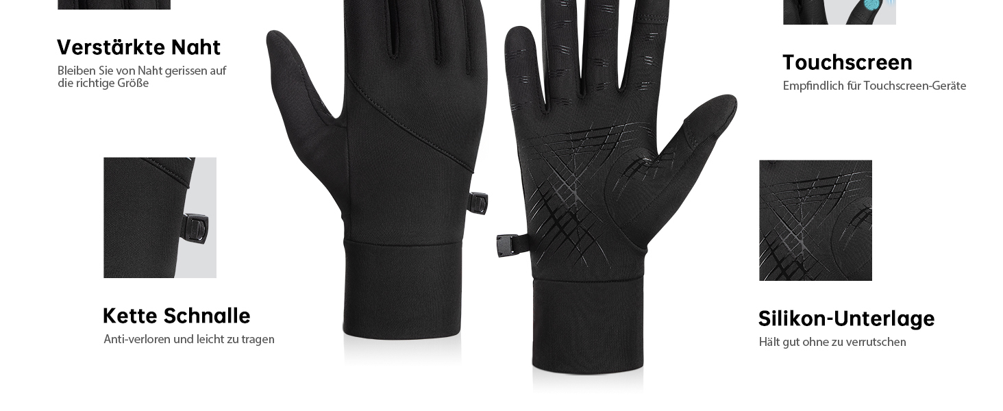 Терморукавички чоловічі та жіночі: для їзди на велосипеді, спорту, бігу, катання на лижах, піших прогулянок, мотоцикла. Чорний колір, модель ST-02