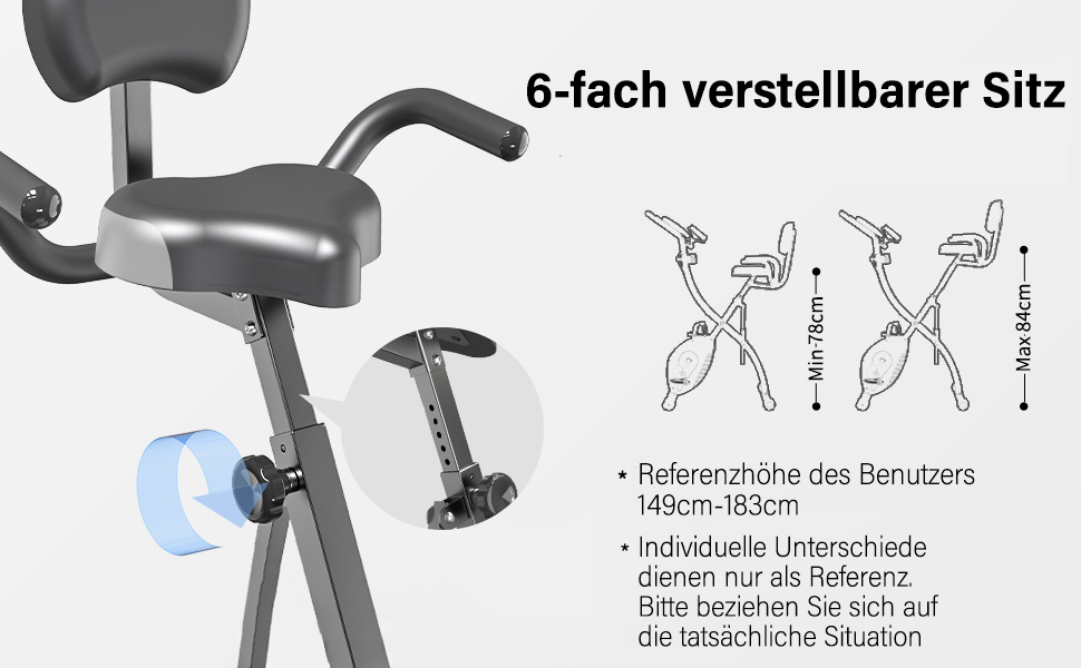 Велотренажер PROIRON Ergometer Складний веловелосипед для приміщень, 2 в 1, магнетрон, 120 кг з навантаженням, регульований опір, велотренажер