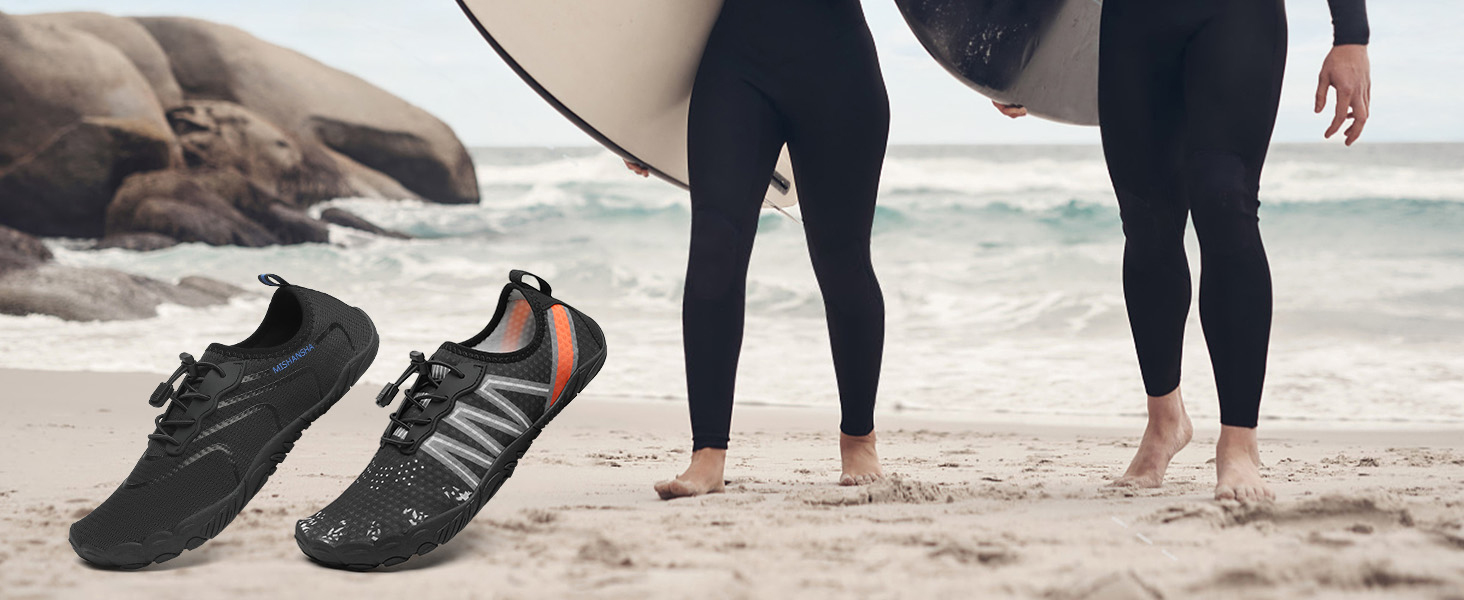 Чоловічі та жіночі аквашузи Mishansha для плавання та відпочинку на пляжі, чорні, 39 EU