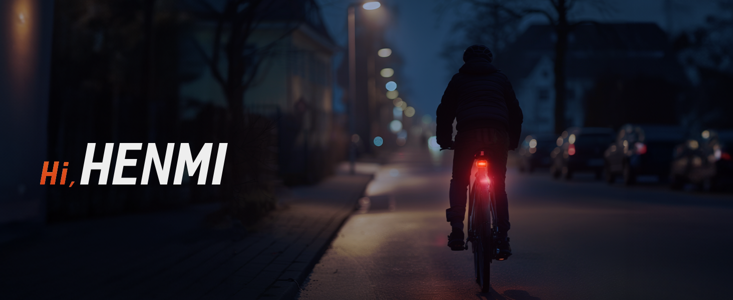 Світлодіодний набір велосипедних ліхтарів HENMI, USB-заряджання, передній і задній ліхтар, StVZO, водонепроникний IPX5, задній з рефлектором