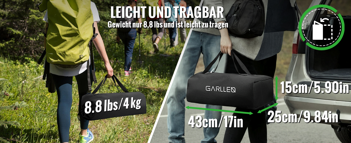 Складаний туристичний стіл GARLLEN, 100x50 см, 2 положення висоти (70/87 см), з розкатним покриттям, сталевий, для пікніка, грилю, відпочинку на природі.